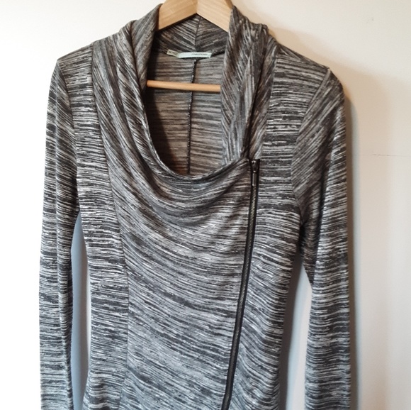Maurices Grey Marled Moto Zip Sweater Jacket XS - Picture 6 of 6